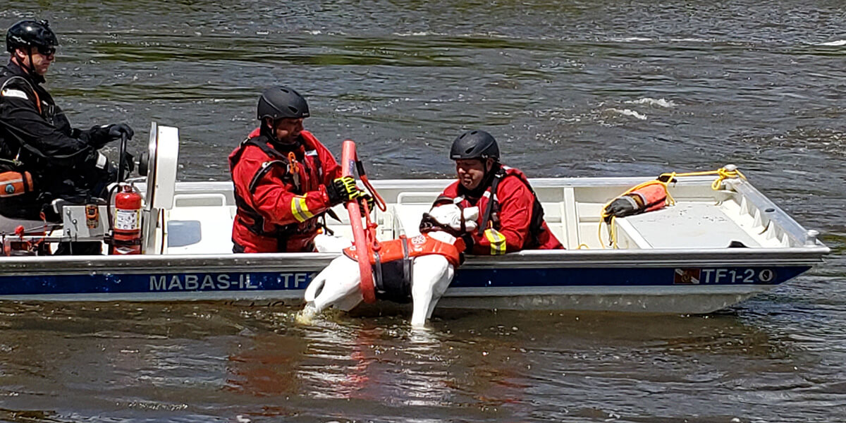 animal rescue in floodwater