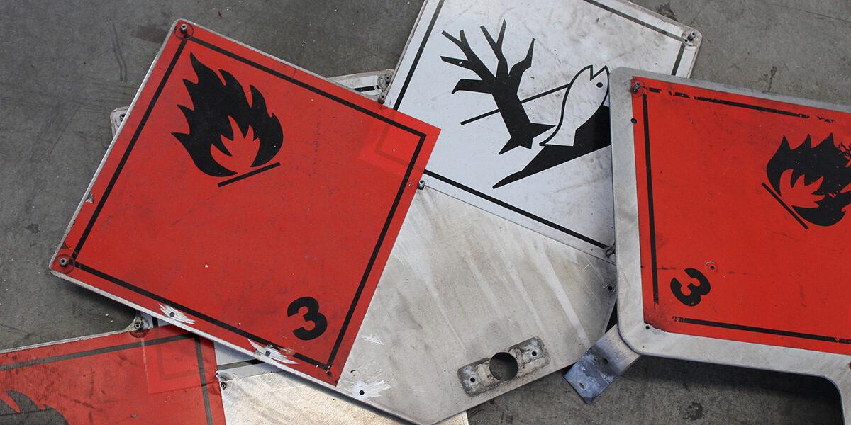 hazardous materials signs